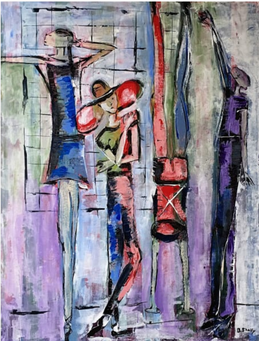 Dancers on the Subway In Pastel | Barbara Shelly