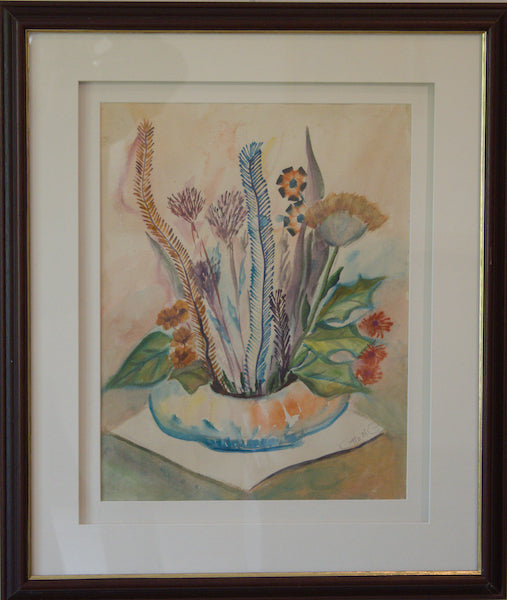 Flowers in a Low Vase | Evelyn C Facison
