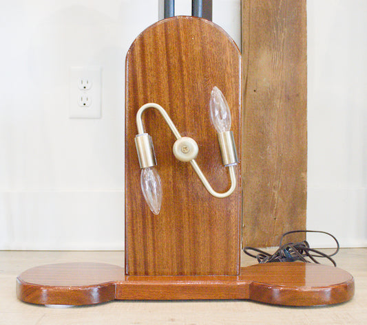 Wooden Table Lamp Mahogany | Alfred N Bradley Jr