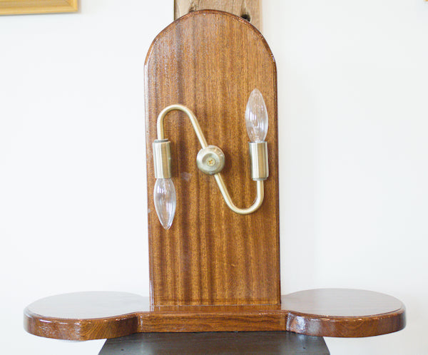 Wooden Table Lamp Mahogany | Alfred N Bradley Jr